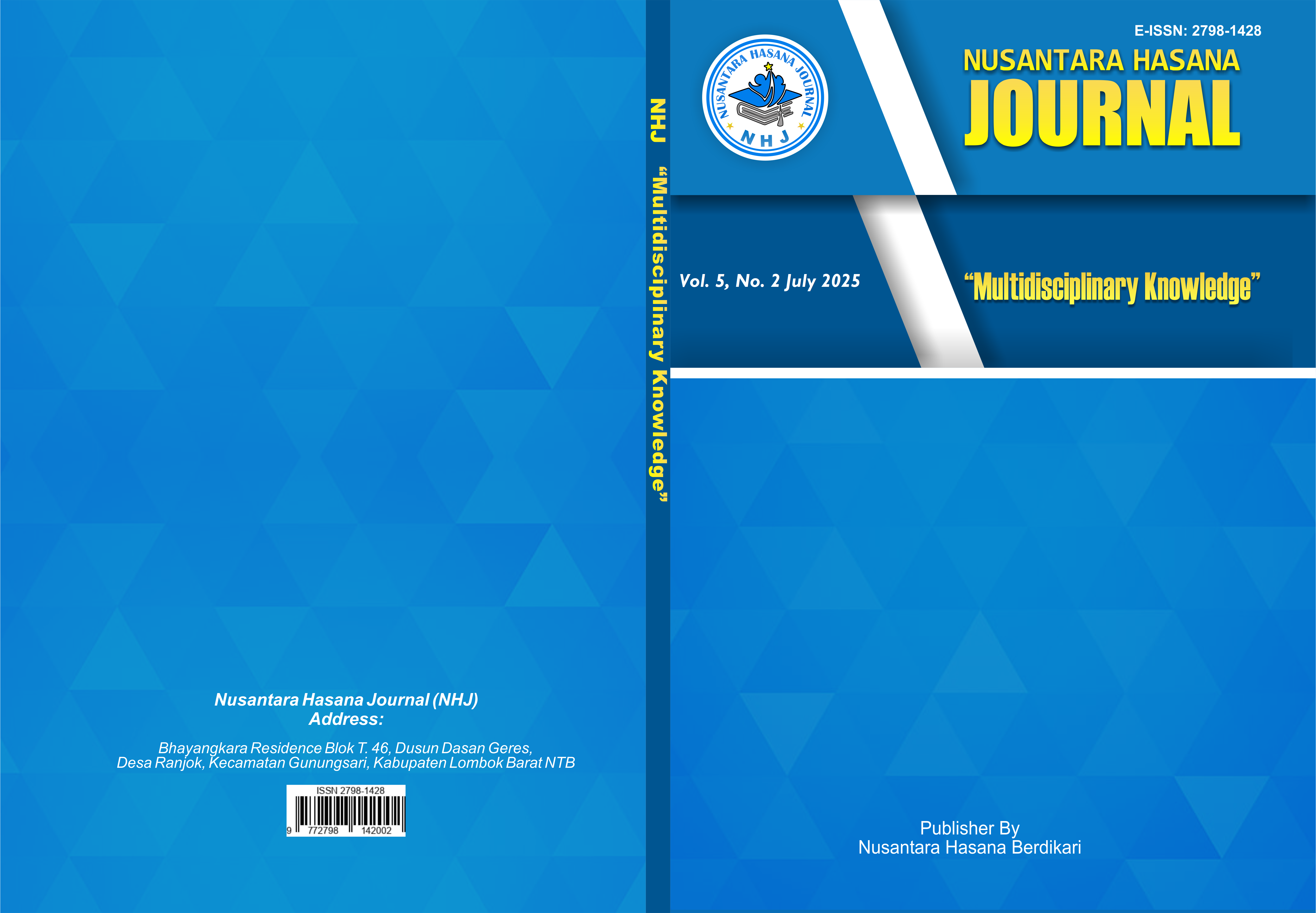 					View Vol. 5 No. 2 (2025): Nusantara Hasana Journal, July 2025
				